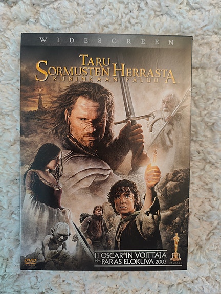 Taru Sormusten Herrasta Kuninkaan paluu DVD elokuva