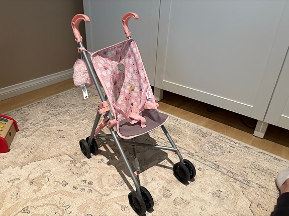 Baby Born nukenrattaat vaaleanpunainen