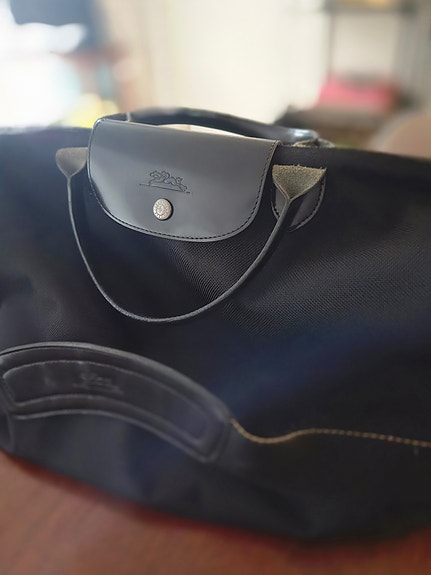 Longchamp kangaslaukku musta unisex