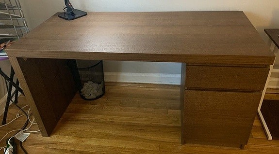 MALM Työpöytä, Ruskea, 140x65x73 cm