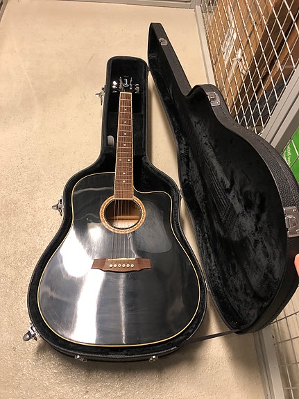 Granada steel string guitar and Hard carry box