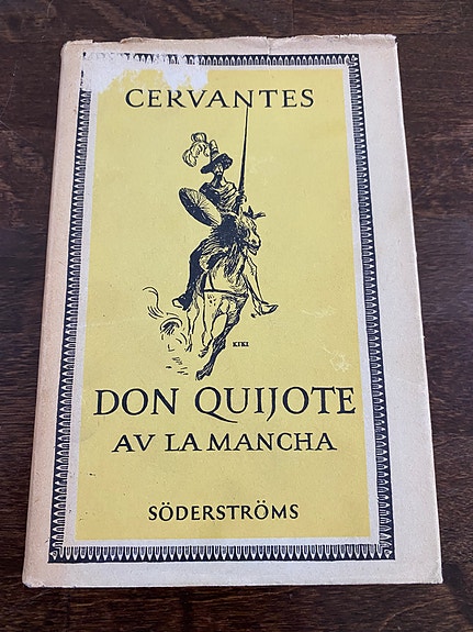 Cervantes Don Quijote av La Mancha kirja (ruotsinkielinen)