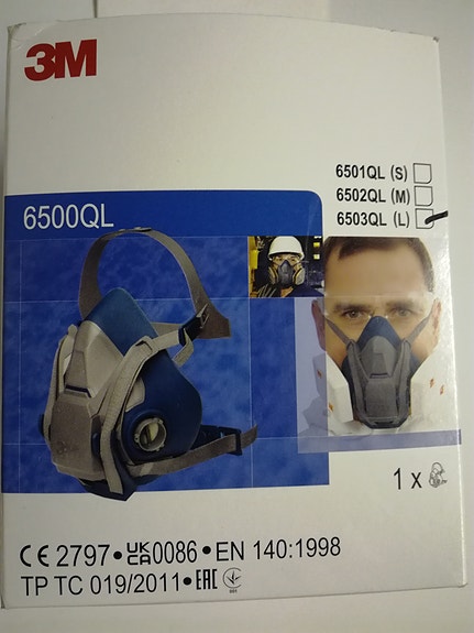 Hengityssuojain 3M 6500QL täydellinen setti