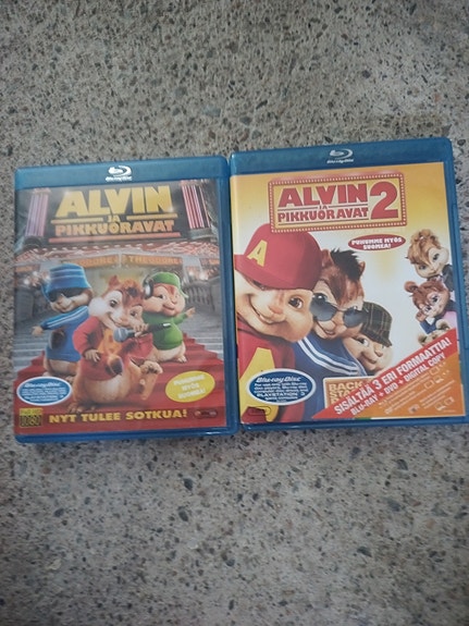 Alvin ja pikkuoravat 1 & 2 Blu-ray -elokuvat