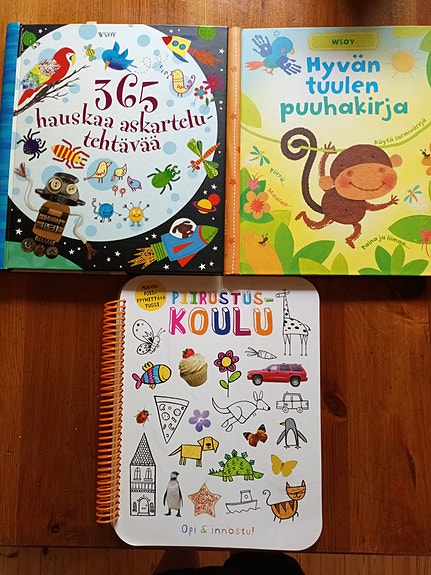 Lasten askartelukirjat ja piirustuskirjat 3 kpl