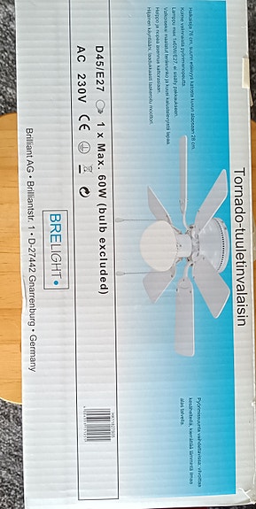 Brelight Tornado kattotuuletinvalaisin E27 60W