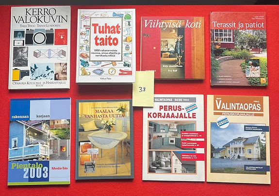 38. Remontti, sisustus, harrastus, 6 kirjaa