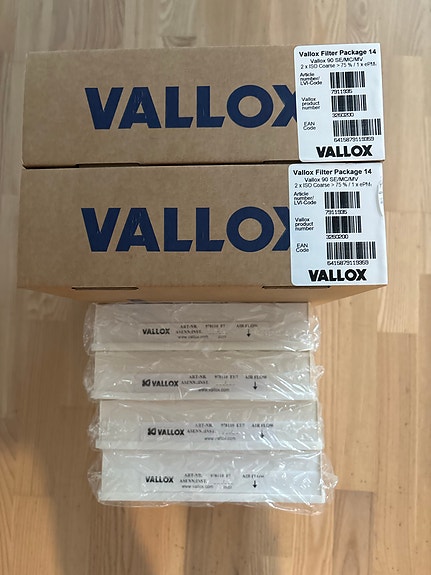 Vallox suodatinpaketti 14 ilmanvaihtokoneeseen