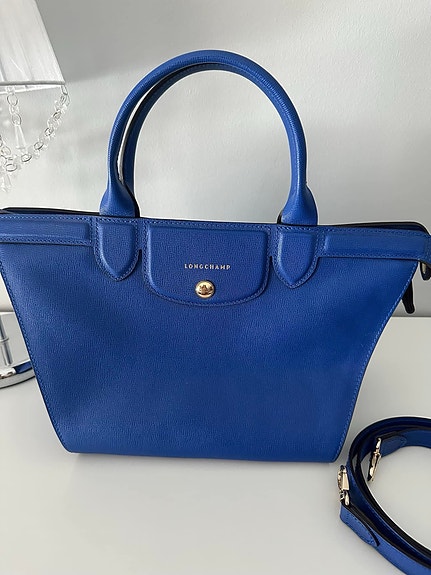 Longchamp Le Pliage Heritage nahkalaukku sininen