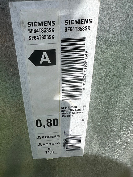Siemens SF64T353SK integroitava astianpesukone 45 SN