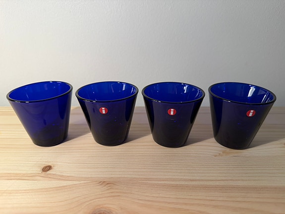 Iittalan Kartio lasi, koboltinsininen 4kpl