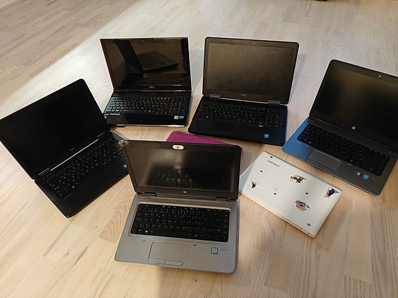 HP, Dell, Lenovo ja Fujitsu. 7kpl
