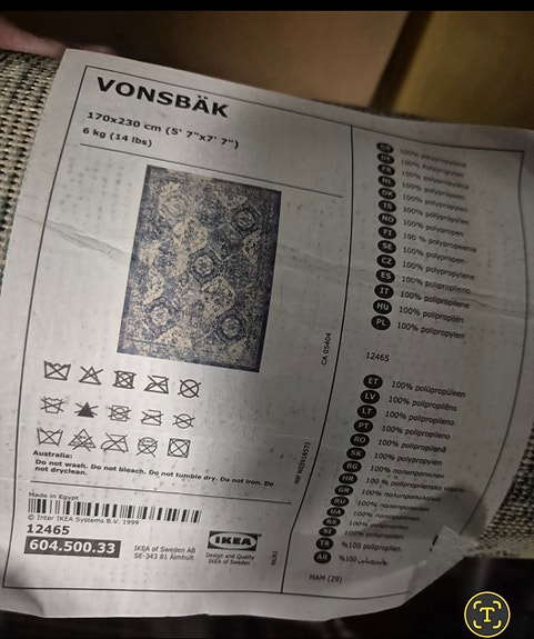 IKEA Vonsbäk green mat, ikea vihreä matto
