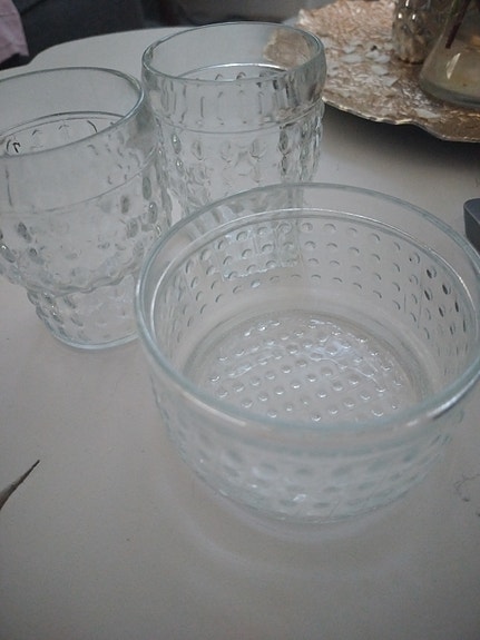 Iittala lasit ja kulho kirkas lasi