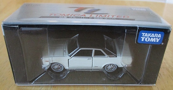 Datsun Bluebird 1600 SSS 510 Sedan 2 door White 1970 Tomica Limited 1:64 hieno