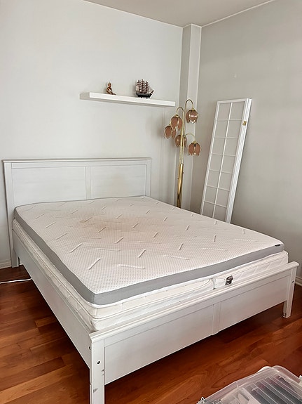 160cm sänky Wellpur patjalla