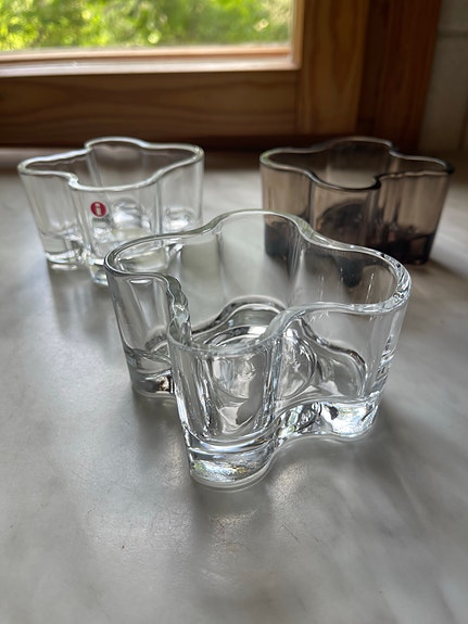 Iittala Aalto tuikkukipot kirkas ja ruskea