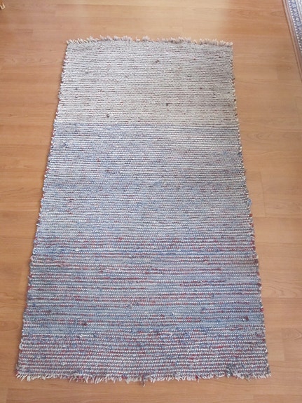 Sininen räsymatto 140 x 75cm