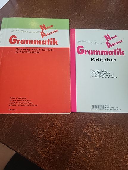 Neue Adresse Grammatik saksan kielioppi ja Ratkaisut -kirja