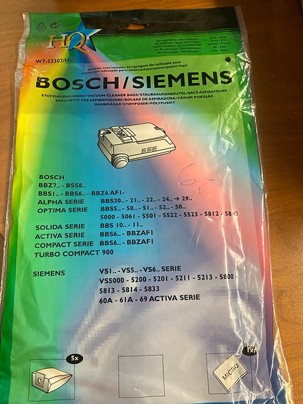 Bosch/Siemens pölypussit