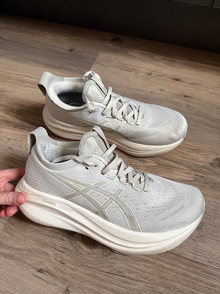 Asics gel-nimbus 27, lake grey/white sage