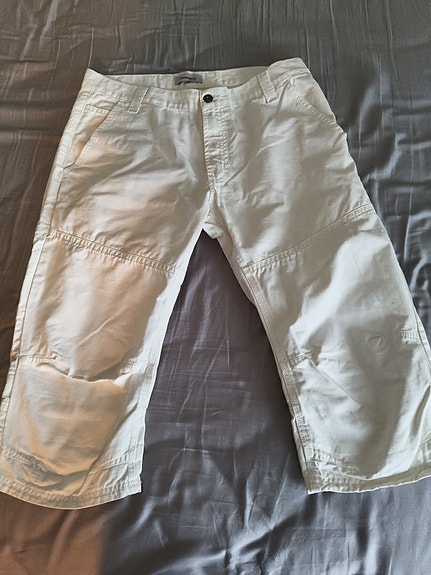 Dressmann Twill Pirate Shorts miesten shortsit L valkoinen