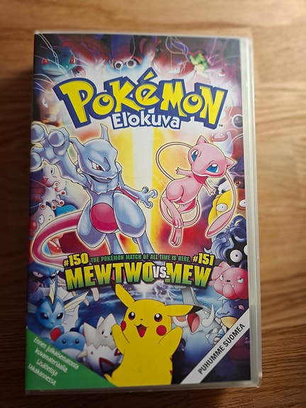 Pokemon elokuva VHS Mewtwo vs Mew