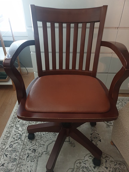 Nahkainen vintage työ/toimisto tuoli Muutto myynti