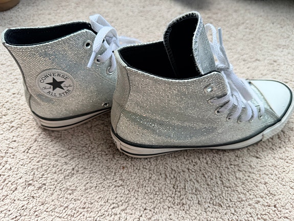 Converse All Star hopeiset glitteri tennarit koko 36