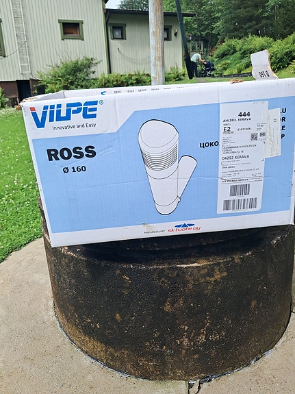 Vilpe Ross Ø160 ilmanvaihtohormi ja osat
