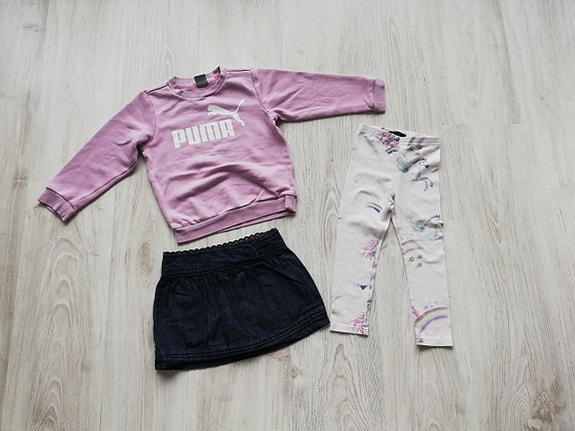 Tommy Hilfiger farkku-housuhame, Puma collari, Vimma housut 86/92cm