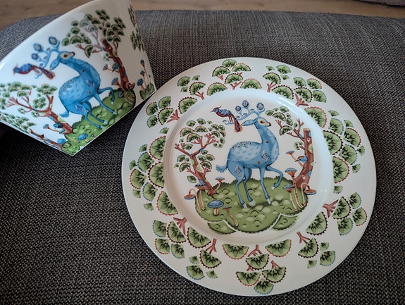 Iittala Satumetsä kulho ja lautanen