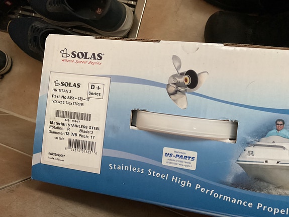 Solas D+ Series perämoottorin potkuri ruostumaton teräs