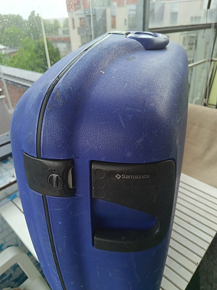 Samsonite sininen kova matkalaukku muovia unisex