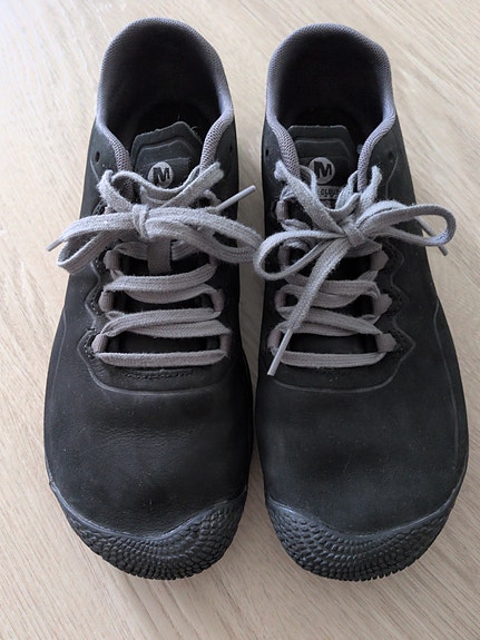 Merrell paljasjalkatennarit mokkanahkaa, koko 39, musta