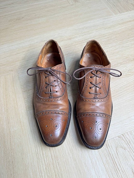 Massimo Dutti Brown Leather Oxford Shoes