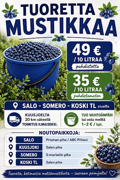 MUSTIKKAA! Salo, Koski TL ja Somero.