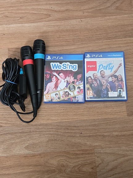 PS4 We Sing ja SingStar Ultimate Party + 2 mikrofonia