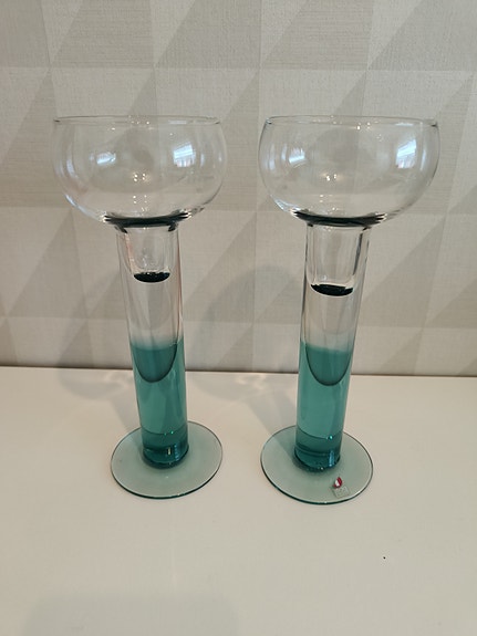 Iittala Mondo kynttilänjalat kirkas-vihreä, 2 kpl