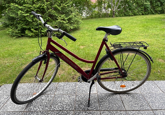 Tunturi kaupunkipyörä punainen naisten