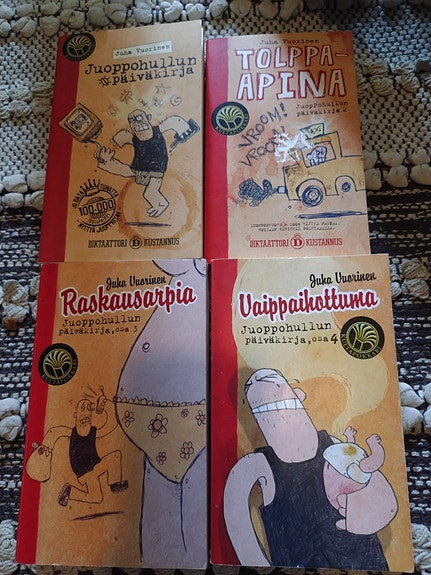 Juha Vuorinen Juoppohullun päiväkirja -kirjapaketti 8 kirjaa