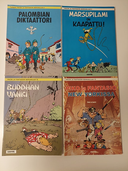 Piko ja Fantasio sarjakuva-albumit 4 kpl