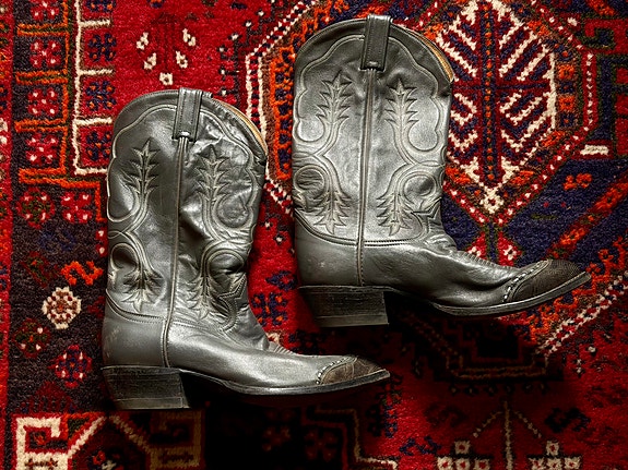 Cowboy saappaat. Tony Lama 6150 nahkaiset vintage cowboy-saappaat
