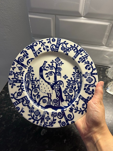 Iittala Taika lautanen sinivalkoinen