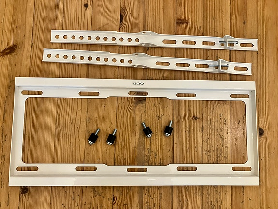 Deltaco 32-55" Wall mount, -seinäteline näytölle/TV:lle, valkoinen