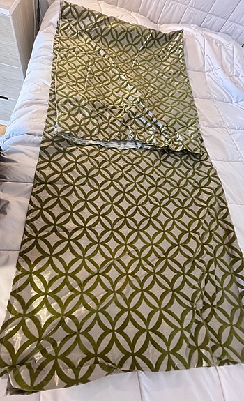 IKEA vihreä kuviolliset verhot