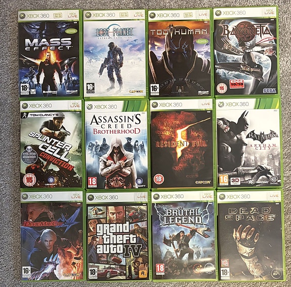 Xbox 360 pelejä