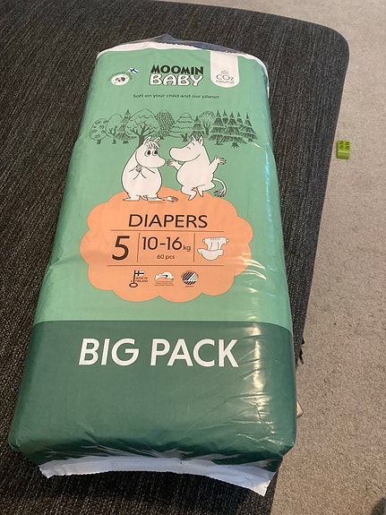 Muumi-vaipat koko 5 (10–16 kg) big pack