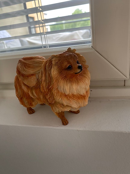 Koirafiguuri pomeranian/kleinspitz
