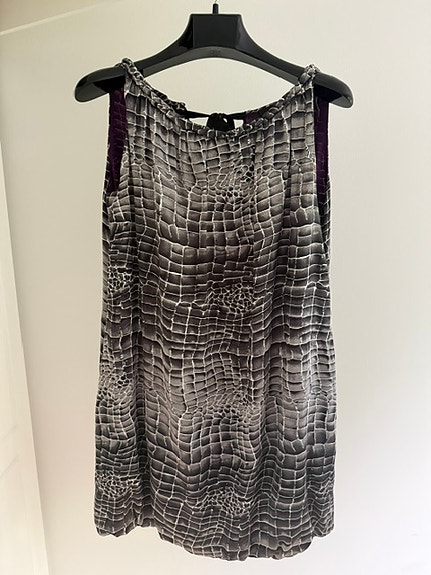 Sand silkkimekko/tunika, vuorellinen (+ kengät + laukku)